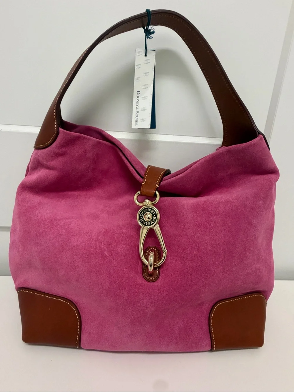 Dooney & Bourke Pebble Grain Logo Lock Shoulder Bag